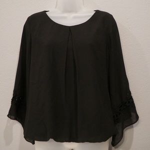 Black bell blouse